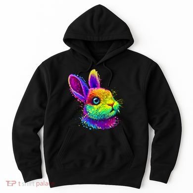 Colorful Rabbit Bunny Art Hoodie