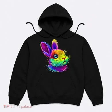 Colorful Rabbit Bunny Art Hoodie
