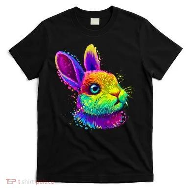 Colorful Rabbit Bunny Art T-Shirt