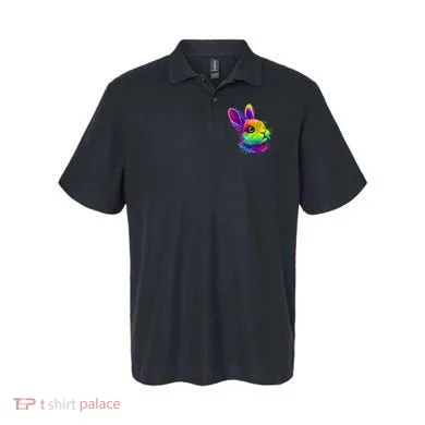 Colorful Rabbit Bunny Art Polo