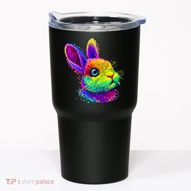 Colorful Rabbit Bunny Art Tumbler