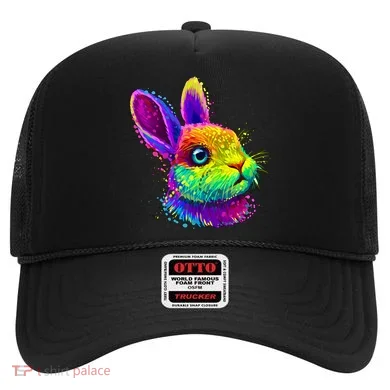 Colorful Rabbit Bunny Art Hat