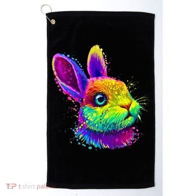 Colorful Rabbit Bunny Art Golf Towel
