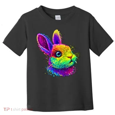 Colorful Rabbit Bunny Art Toddler T-Shirt