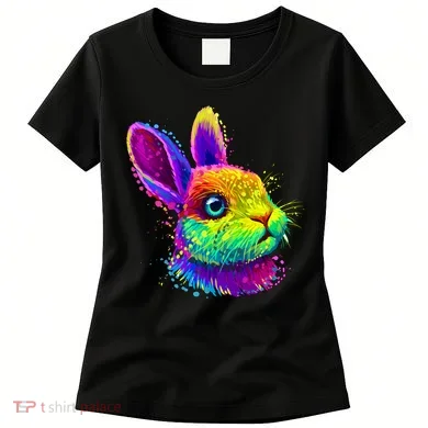 Colorful Rabbit Bunny Art Women's T-Shirt