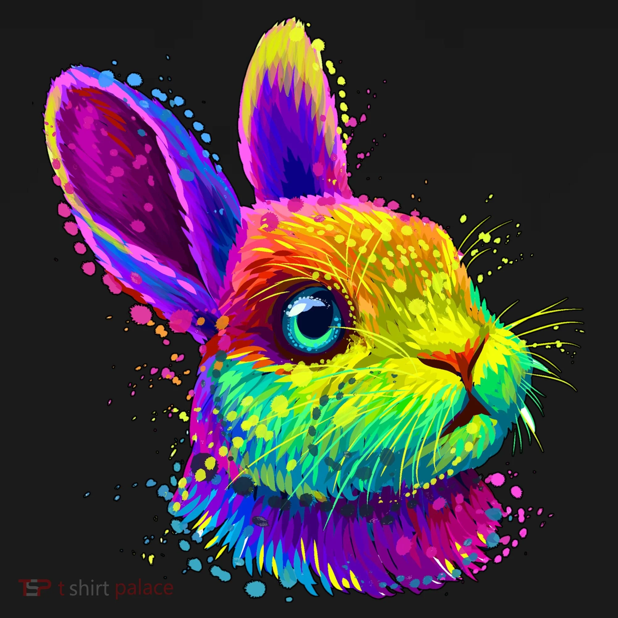 Colorful Rabbit Bunny Art Kids Hoodie