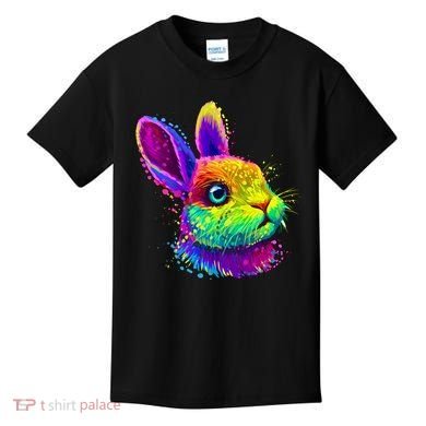 Colorful Rabbit Bunny Art Kids T-Shirt