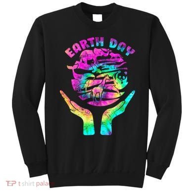 Colorful Retro Earth Day Animals Sweatshirt