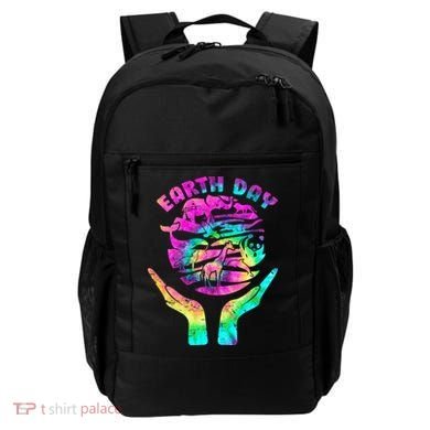 Colorful Retro Earth Day Animals Backpack
