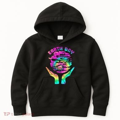 Colorful Retro Earth Day Animals Kids Hoodie