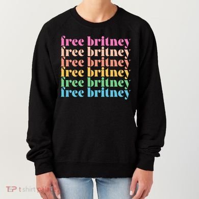 Colorful Retro Free Britney Logo Women's Sweatshirt