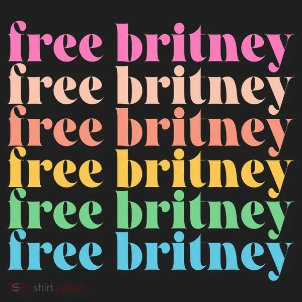 Colorful Retro Free Britney Logo Women's Sweatshirt