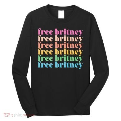 Colorful Retro Free Britney Logo Long Sleeve Shirt