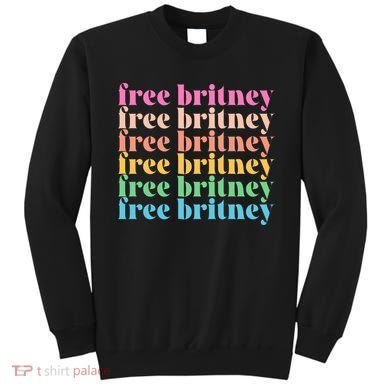 Colorful Retro Free Britney Logo Sweatshirt