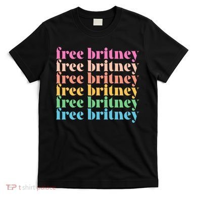 Colorful Retro Free Britney Logo T-Shirt