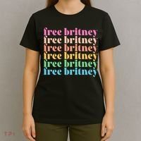 Colorful Retro Free Britney Logo T-Shirt thumb 4