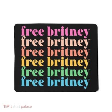 Colorful Retro Free Britney Logo Mousepad