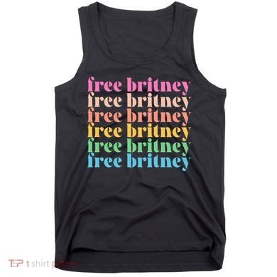 Colorful Retro Free Britney Logo Tank Top