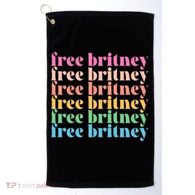 Colorful Retro Free Britney Logo Golf Towel