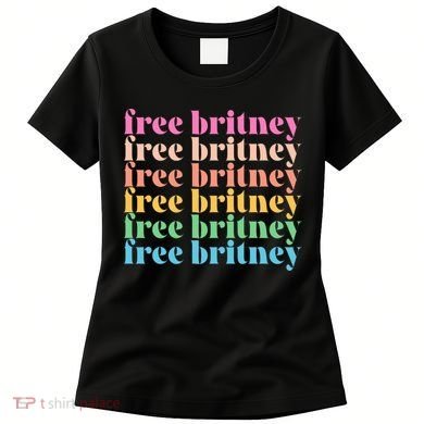 Colorful Retro Free Britney Logo Women's T-Shirt