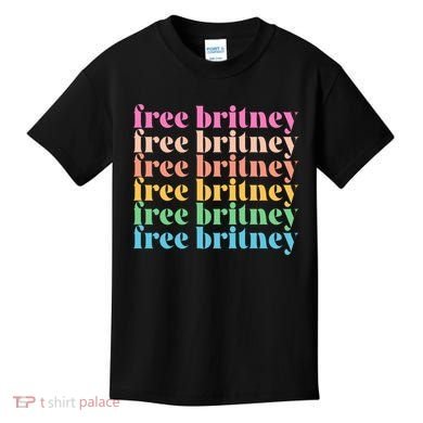 Colorful Retro Free Britney Logo Kids T-Shirt