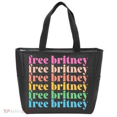 Colorful Retro Free Britney Logo Tote Bag