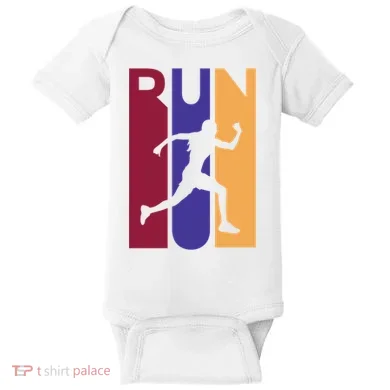 Colorful Run  Baby Bodysuit