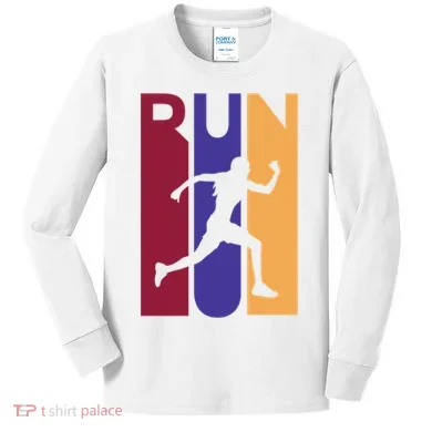 Colorful Run Kids Long Sleeve Shirt