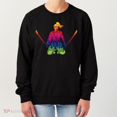 Colorful Samurai Katanas Swords Warrior Women's Sweatshirt