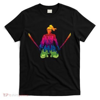 Colorful Samurai Katanas Swords Warrior T-Shirt