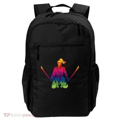 Colorful Samurai Katanas Swords Warrior Backpack