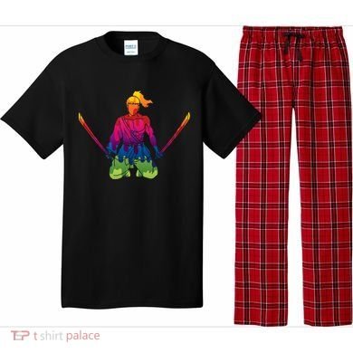 Colorful Samurai Katanas Swords Warrior Pajama Set