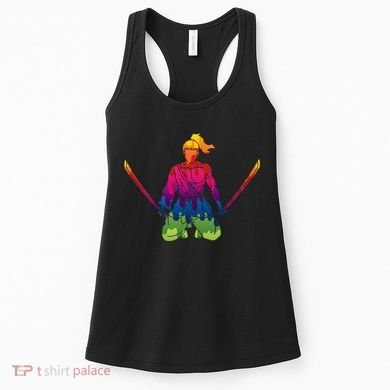 Colorful Samurai Katanas Swords Warrior Women's Tank Top