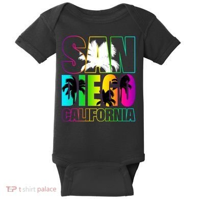 Colorful San Diego California Baby Bodysuit