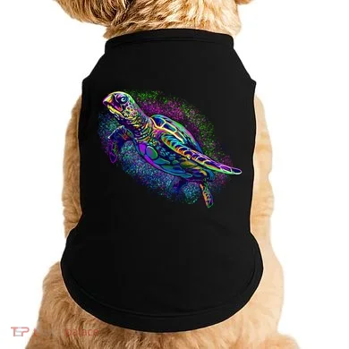Colorful Sea Turtle Art Pattern Doggie Tank