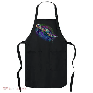 Colorful Sea Turtle Art Pattern Apron