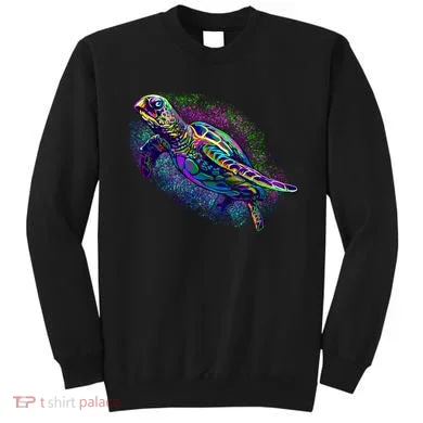 Colorful Sea Turtle Art Pattern Sweatshirt
