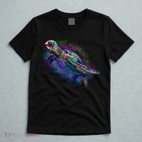Colorful Sea Turtle Art Pattern T-Shirt thumb 5