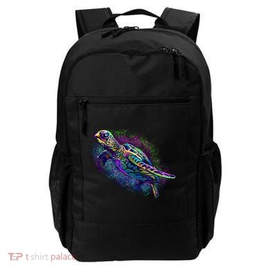 Colorful Sea Turtle Art Pattern Backpack