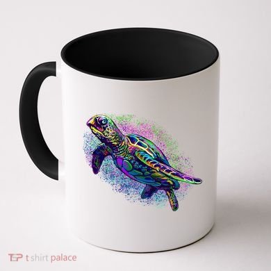 Colorful Sea Turtle Art Pattern Coffee Mug