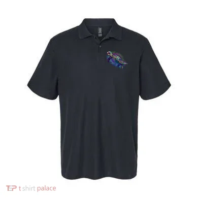 Colorful Sea Turtle Art Pattern Polo