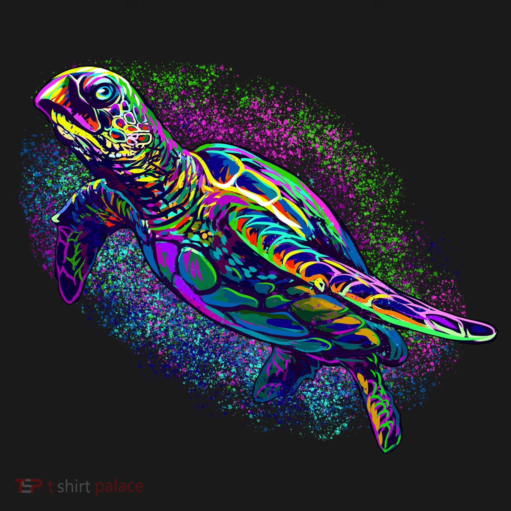 Colorful Sea Turtle Art Pattern Toddler Hoodie