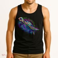 Colorful Sea Turtle Art Pattern Tank Top thumb 3
