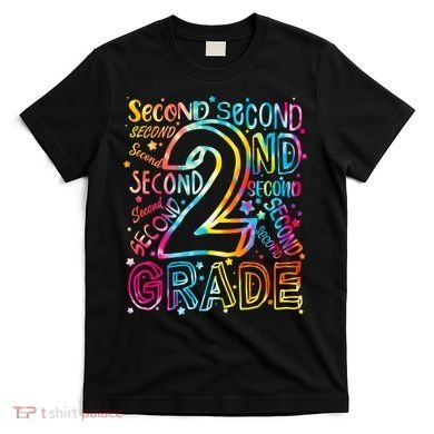 Colorful Second 2nd Grade Word Art T-Shirt