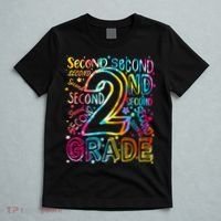Colorful Second 2nd Grade Word Art T-Shirt thumb 5