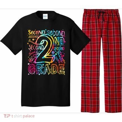 Colorful Second 2nd Grade Word Art Pajama Set
