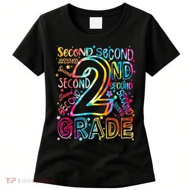 Colorful Second 2nd Grade Word Art Women's T-Shirt