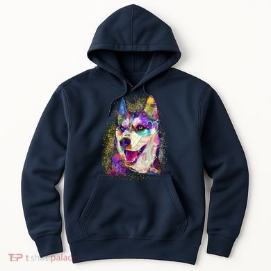Colorful Siberian Husky Hoodie
