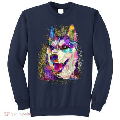 Colorful Siberian Husky Sweatshirt