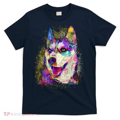 Colorful Siberian Husky T-Shirt